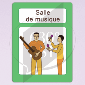 Panneau signalétique Salle de musique