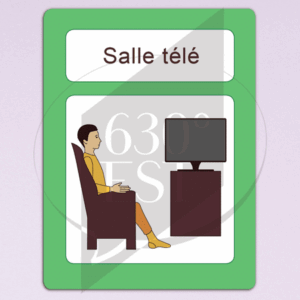 Panneau signalétique Salle télé