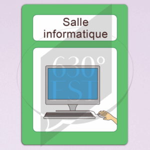 Panneau signalétique Salle informatique