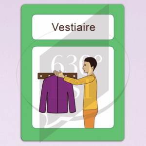 Panneau signalétique Vestiaire