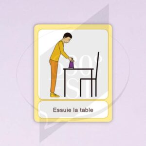 Pictogramme Nettoyer la table