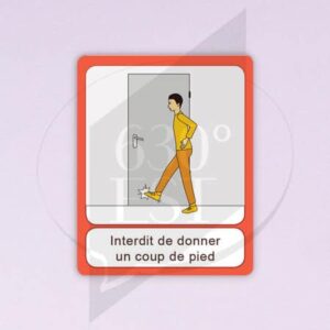 Pictogramme Donner un coup dans la porte