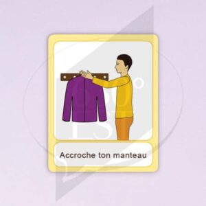 Pictogramme Accrocher ton manteau