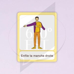 Pictogramme Enfiler ta manche droite