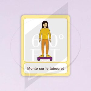 Pictogramme Monter sur le tabouret