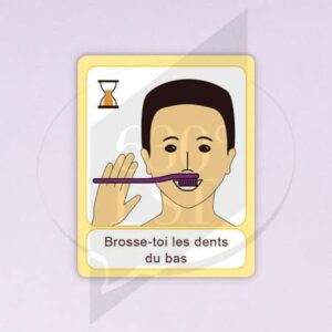 Pictogramme Brosse les dents bas sablier