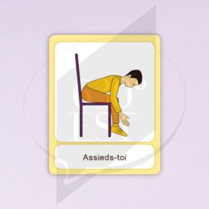 Pictogramme Asseoir et déchausser scratch