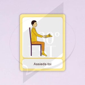 Pictogramme Asseoir et chausser scratch