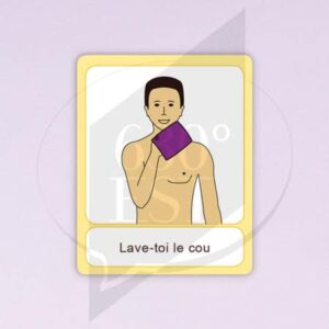 Pictogramme Se laver le cou