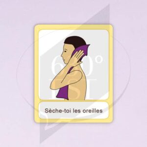 Pictogramme Se sécher l'oreille