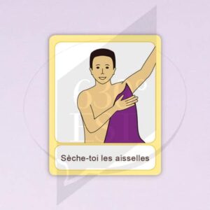 Pictogramme Se sécher l'aisselle