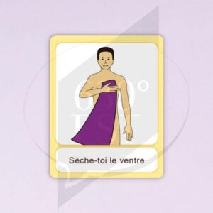 Pictogramme Se sécher le ventre