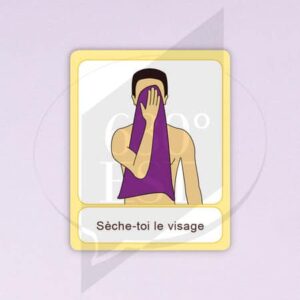 Pictogramme Se sécher le visage