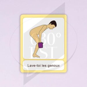 Pictogramme Se laver les genoux