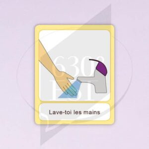 Pictogramme Mettre les mains sous l'eau mitigeur