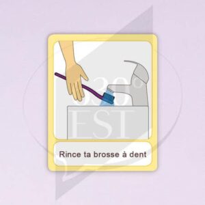 Pictogramme Rincer ta brosse à dent