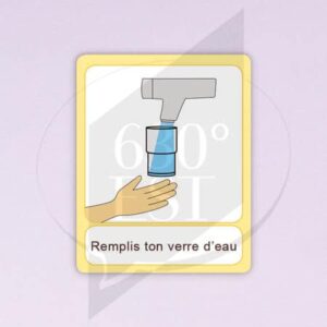 Pictogramme Remplir ton verre d'eau poussoir