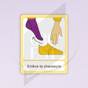 Pictogramme Enlever sa chaussure lacets