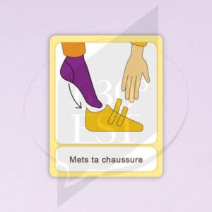 Pictogramme Mettre ta chaussure scratch