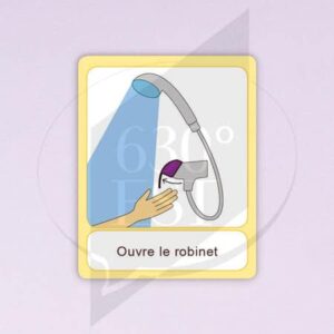 Pictogramme Ouvrir le robinet mitigeur douche