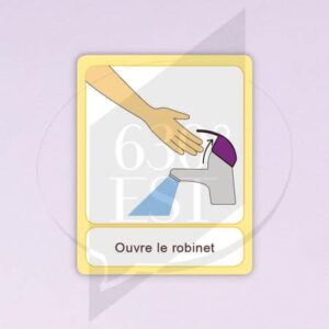 Pictogramme Ouvrir le robinet mitigeur