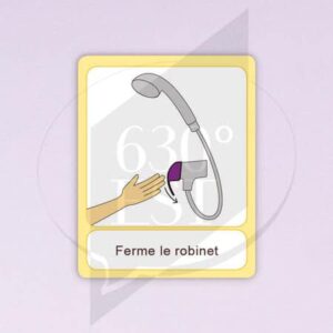 Pictogramme Fermer le robinet douche