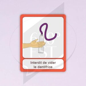 Pictogramme Vider le tube de dentifrice