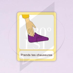 Pictogramme Prendre ta chaussure lacets