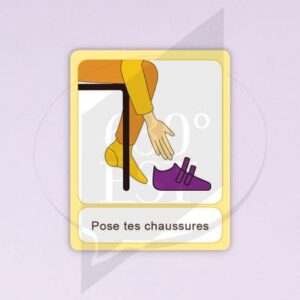 Pictogramme Poser ta chaussure à coté de ton pied scratch